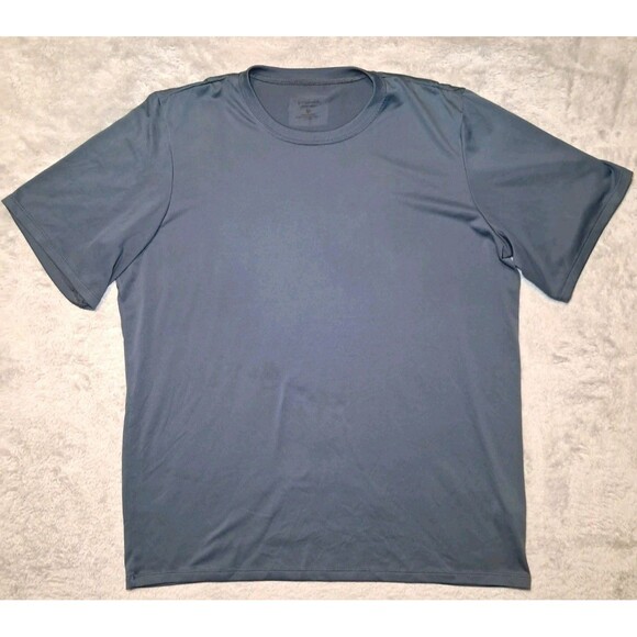 Patagonia Capilene Base Layer T-Shirt Mens Blue Stretch Performance Active Flaws - Picture 1 of 7